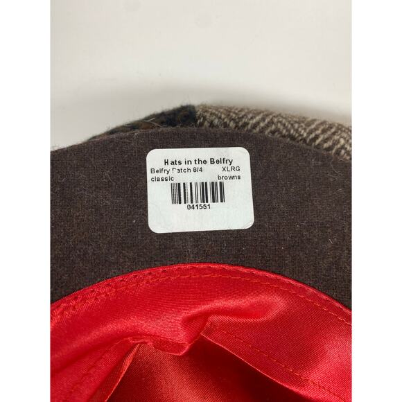 Hats in the Belfry NWT Wool Blend Golfer Flat Cap Panel Hat XL - Picture 4 of 11